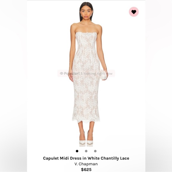 chinese dress ladies The Capulet Dress in White Chantilly Lace 2 / White Chantilly Lace main image 0